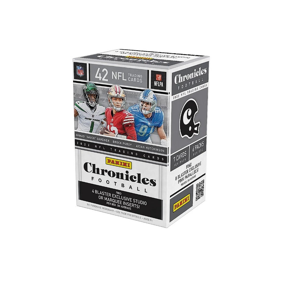 2021 Panini Chronicles NFL Football Blaster Box (42 Cards Total) 4 Prestige  Rookies + 8 Exclusive Pink Parallels