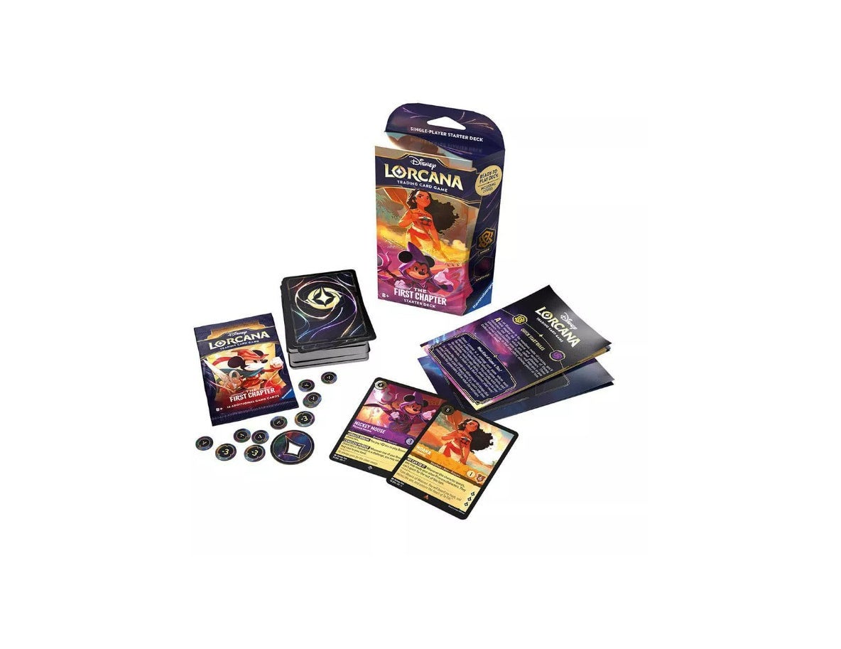  Ravensburger Disney Lorcana: The First Chapter TCG Starter Deck  Sapphire & Steel for Ages 8 and Up : Toys & Games